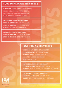 IoA Diploma- and Final Reviews, Jan. 20-23